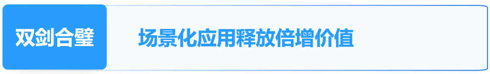双剑合并场景化应用释放倍增价值