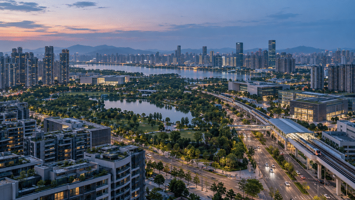 智慧城市远景概念示意